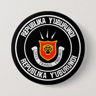 Burundi Round Emblem Button