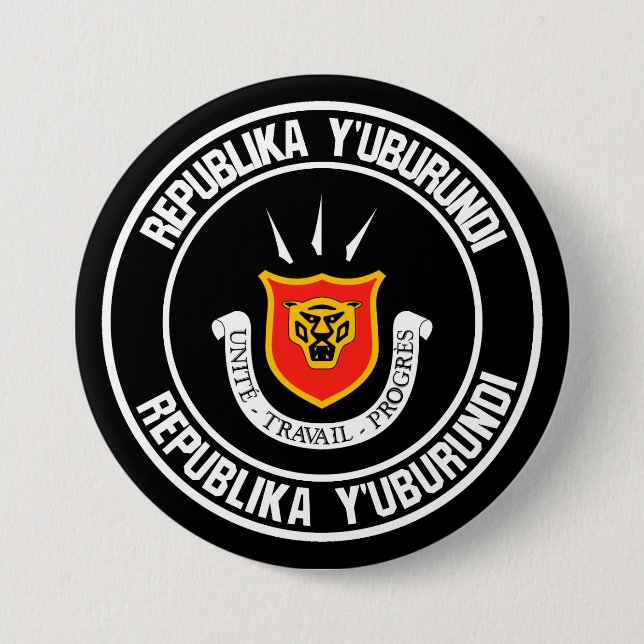 Burundi Round Emblem Button (Vorderseite)