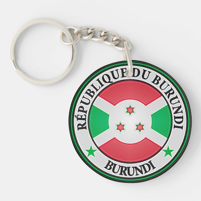 Burundi Round Emblem Schlüsselanhänger (Vorderseite)