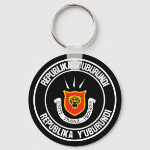 Burundi Round Emblem Schlüsselanhänger