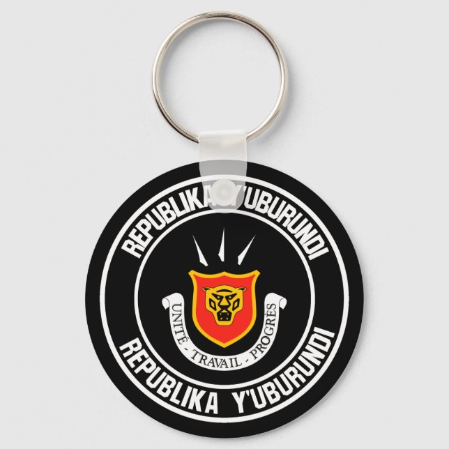 Burundi Round Emblem Schlüsselanhänger (Vorderseite)