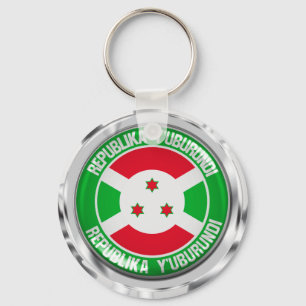 Burundi Round Emblem Schlüsselanhänger