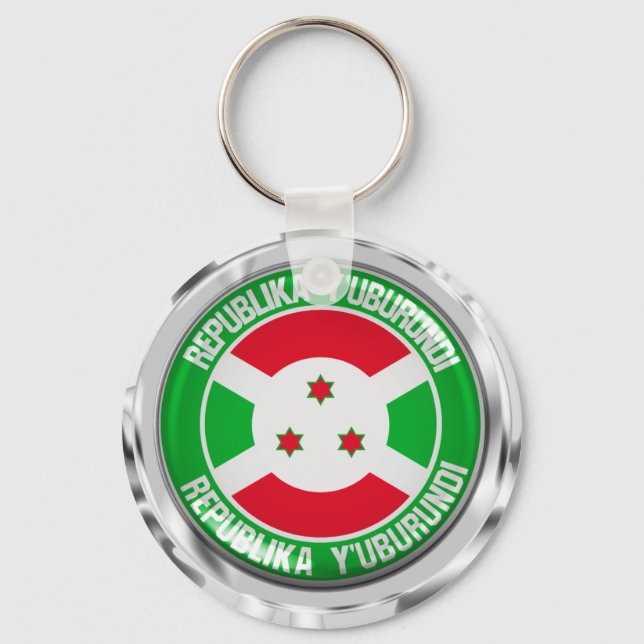 Burundi Round Emblem Schlüsselanhänger (Vorderseite)