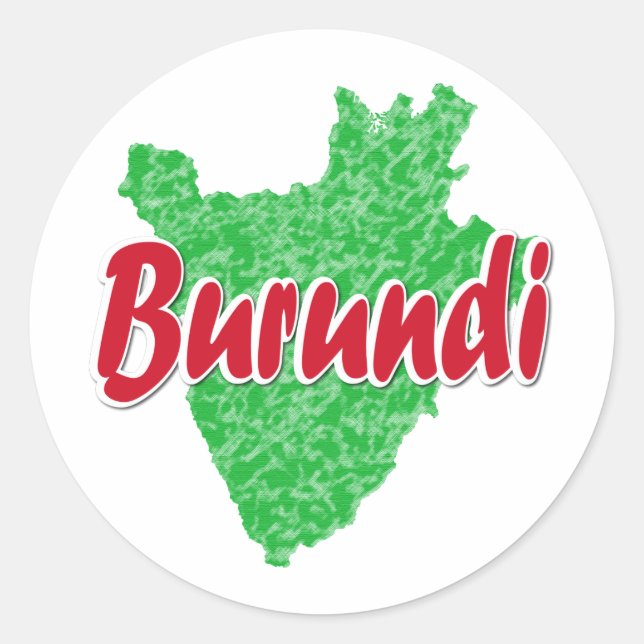 Burundi Runder Aufkleber (Vorderseite)