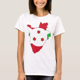 Burundi - T-Shirt der Frauen unter Landesflagge