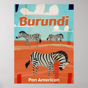 Burundi Vintage Reiseplakat Poster