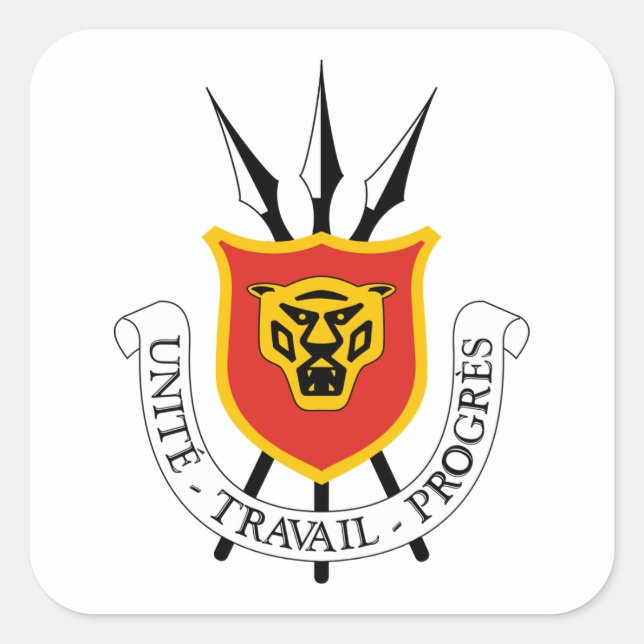 Burundische Wappenschar, Flagge Burundis Quadratischer Aufkleber (Vorderseite)