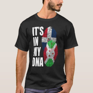 Burundisches und dominikanisches Mix-DNA-Flaggenge T-Shirt