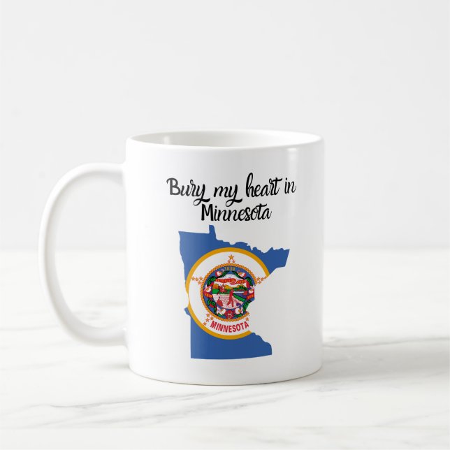 Bury Mein Herz in Minnesota Kaffeetasse (Links)