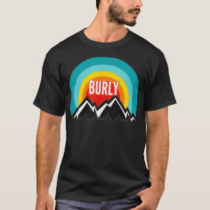 Bury, Vintages Retro-Sonnenuntergang-Design T-Shirt