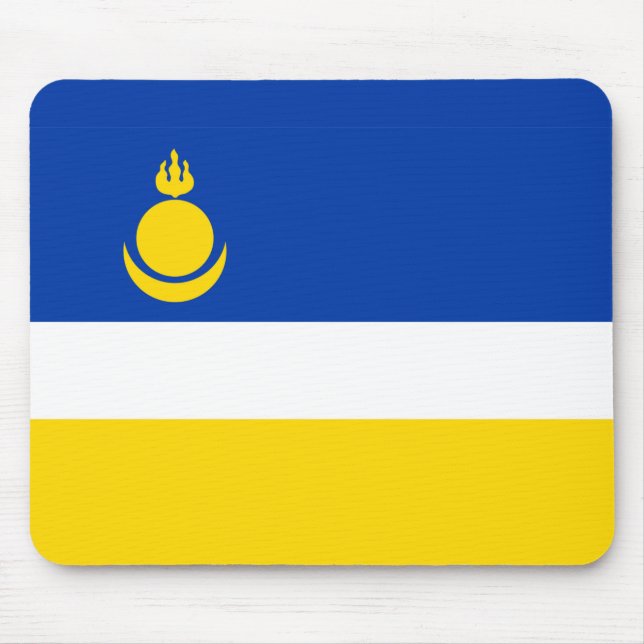 Buryatische Flagge Mousepad (Vorne)