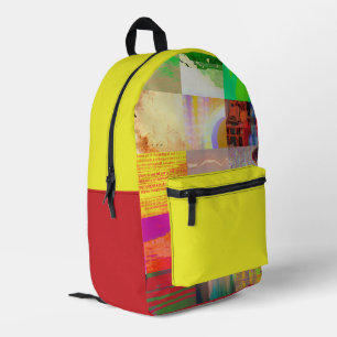 Bus 1521 Abstrakte Glitch-Art Cyberpunk-Gitter Bedruckter Rucksack