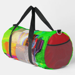 Bus 1521 Abstrakte Glitch-Art Cyberpunk-Gitter Duffle Bag