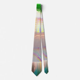 Bus 1521 Abstrakte Glitch-Art Cyberpunk-Gitter Krawatte