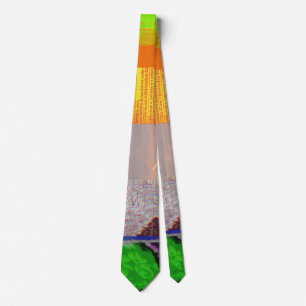 Bus 1521 Abstrakte Glitch-Art Cyberpunk-Gitter Krawatte