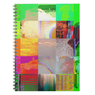 Bus 1521 Abstrakte Glitch-Art Cyberpunk-Gitter Notizblock