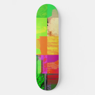 Bus 1521 Abstrakte Glitch-Art Cyberpunk-Gitter Skateboard