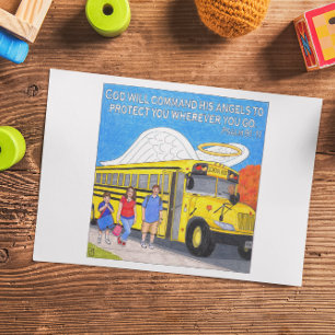 Bus Angel Inspiration Post Card Postkarte