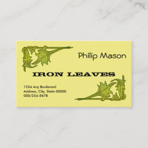 Bus. Card - Leafy Brackets in Green Visitenkarte