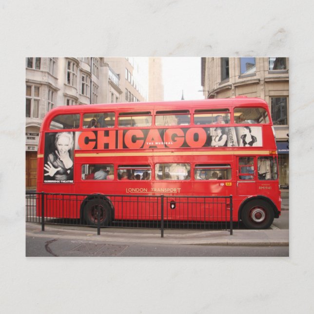 Bus Chicagos, London… Postkarte (Vorderseite)