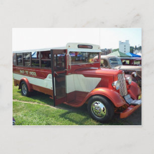 Bus der antiken Schule Postkarte