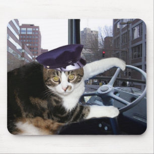 Bus, der Katze fährt Mousepad