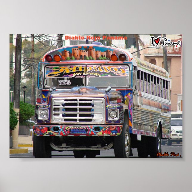 Bus, diablo rojo Panama Poster (Vorne)
