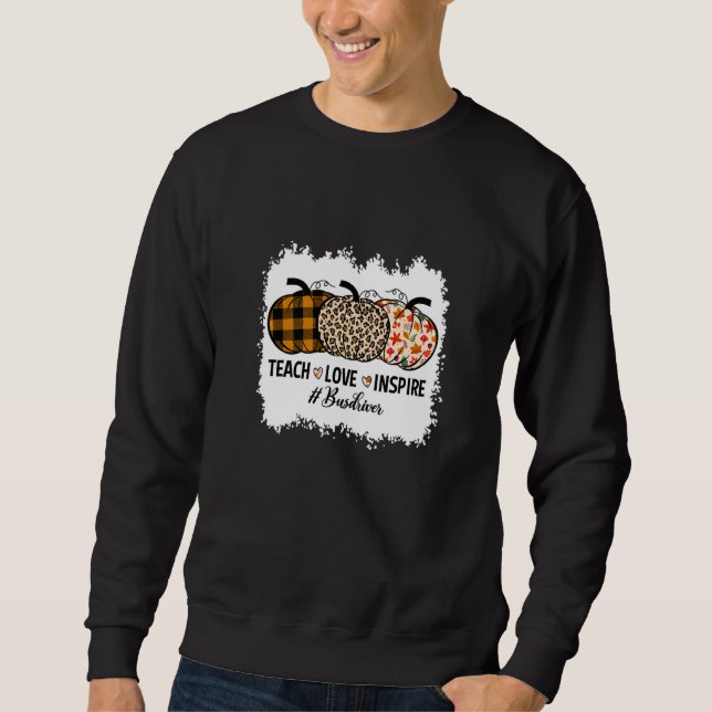 Bus Driver Back To School Pumpkin Fall Teacher   Sweatshirt (Vorderseite)