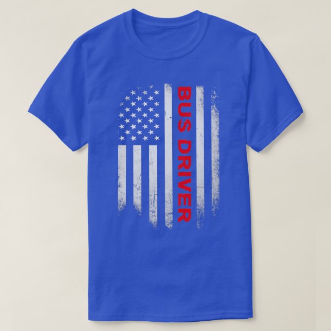 Bus Driver US Flag Shirt (Design vorne)