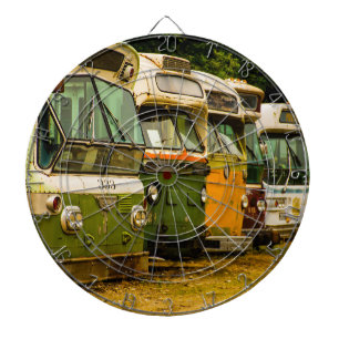 Bus-Friedhof Metallkäfig Dartboard Dartscheibe