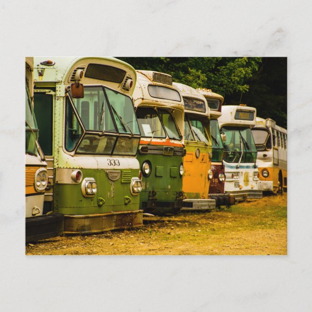BUS FRIEDHOF POSTKARTE (Vorderseite)