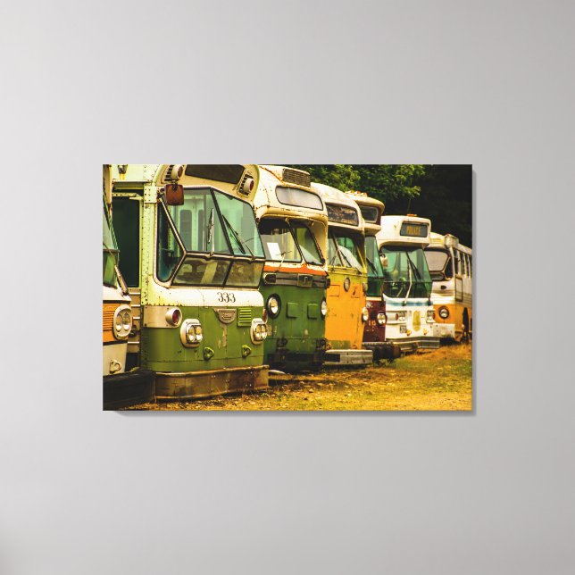 BUS GRAVEYARD CANVAS PRINT LEINWANDDRUCK (Vorderseite)