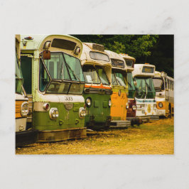 BUS GRAVEYARD POSTCARD POSTKARTE