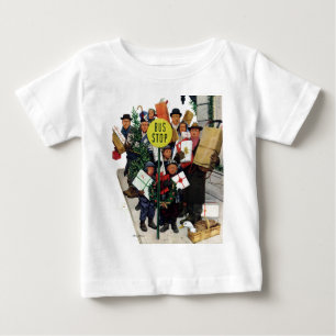 Bus Halt an Weihnachten Baby T-shirt