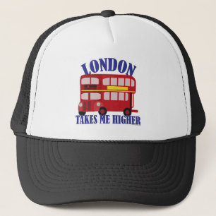 Bus in London bringt mich in den höheren Cartoon Truckerkappe