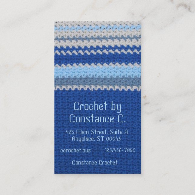 Bus. Karte - Blaue und weiße Streifen (Vorderseite)