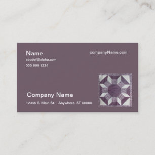 Bus. Karte - lila Steppdeckenmuster