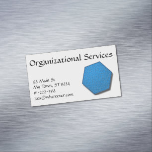 Bus. Karte (mag) - Hexagon Jig-Saw Puzzle/blau