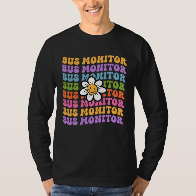 Bus Monitor Back To School First Day Of School App T-Shirt (Vorderseite)