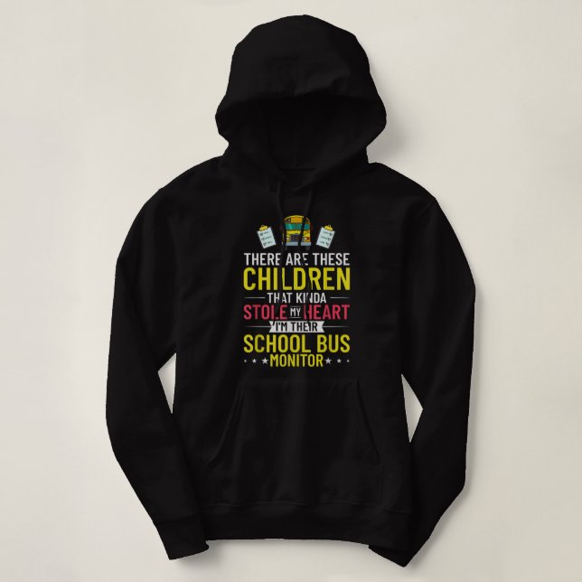 Bus Monitor School Bus Attendant Assistant Appreci Hoodie (Design vorne)