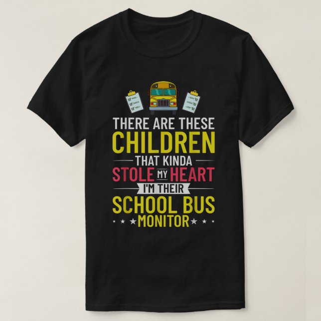 Bus Monitor School Bus Attendant Assistant Appreci T-Shirt (Design vorne)