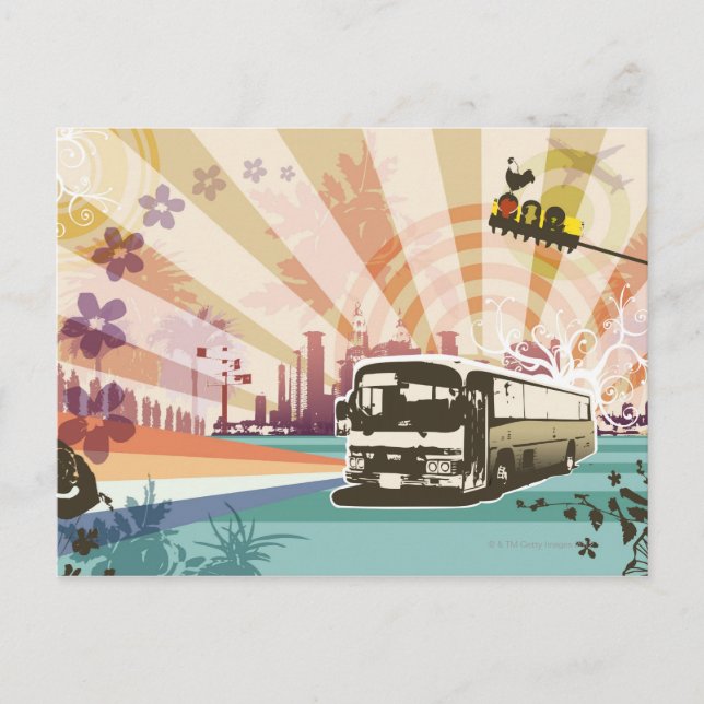 Bus Postkarte (Vorderseite)