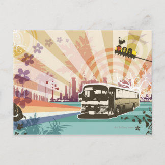 Bus Postkarte