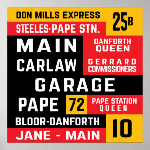 Bus Rollsigns Toronto-Ende-TTC Poster