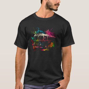 Bus Splash Bus Treiber Omnibus Bus Busbahnhof Retr T-Shirt