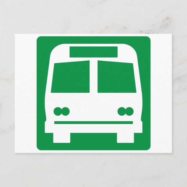 Bus Stopp Highway-Zeichen Postkarte (Vorderseite)