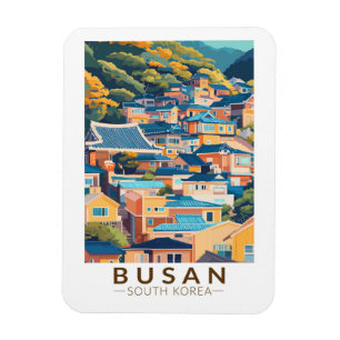 Busan Gamcheon Culture Village Travel Art Vintag Magnet