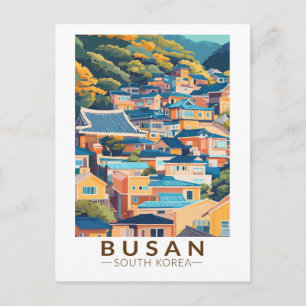 Busan Gamcheon Culture Village Travel Art Vintag Postkarte