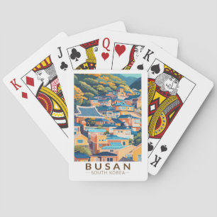 Busan Gamcheon Kulturdorf Reise Kunst Vintage Spielkarten