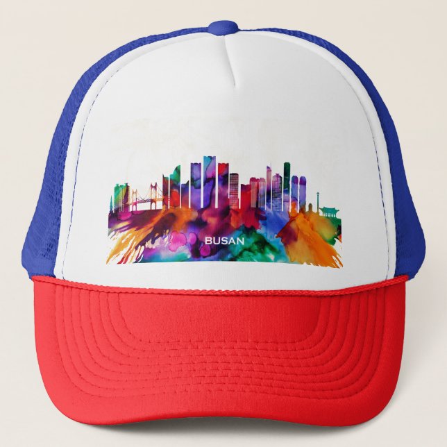 Busan Skyline Truckerkappe (Vorderseite)